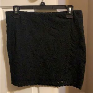 Black lace skirt